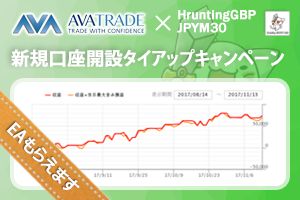 アヴァトレード・ジャパン株式会社 Hrunting GBPJPY M30 タイアップキャンペーン