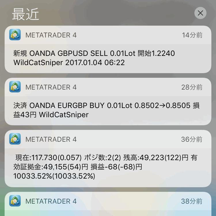 EAの注文状況・資産状況をスマホに通知！notify