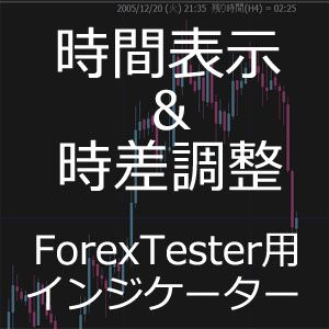 ForexTesterに日本時間を表示しDST（サマータイム）も自動調整するインジケーターの製品画像
