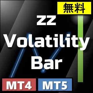 【zz_VolatilityBar Ver 1.02】平均ボラティリティの値幅を示すバーをチャート上に表示。MT4版/MT5版の2種類同梱。