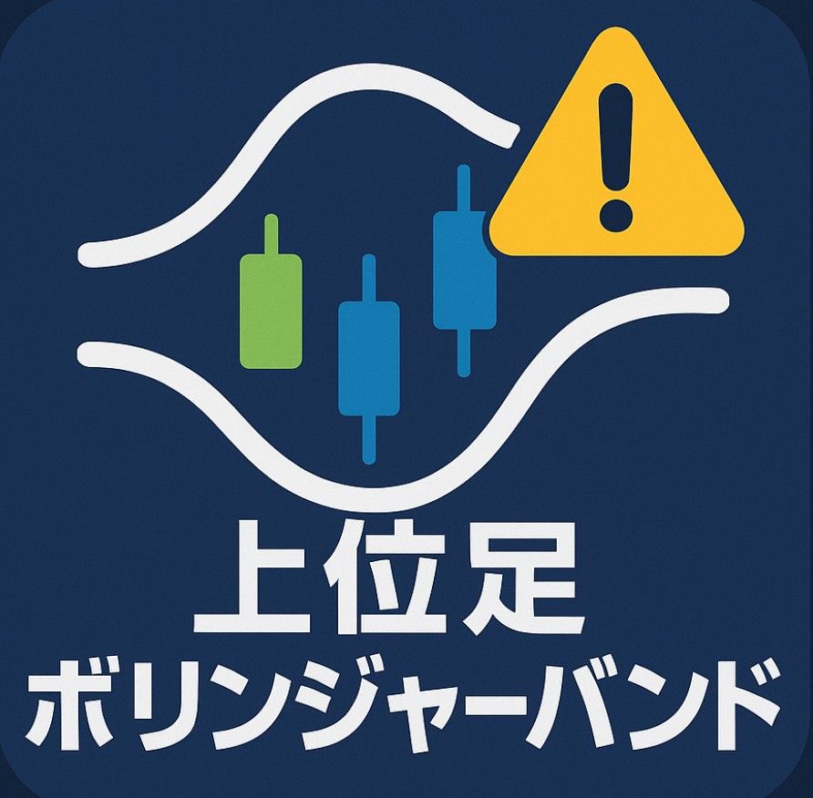 上位足のボリンジャーバンドを他の時間足のチャートに表示！上位足の流れを同じチャートで確認してトレンドに乗ったトレードを！ボリンジャーにタッチでアラートでお知らせ機能も！！