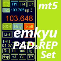 MT５用スキャルピング・デイトレード支援ユーティリティーemkyuPAD,取引履歴グラフ表示emkyuREPセット販売