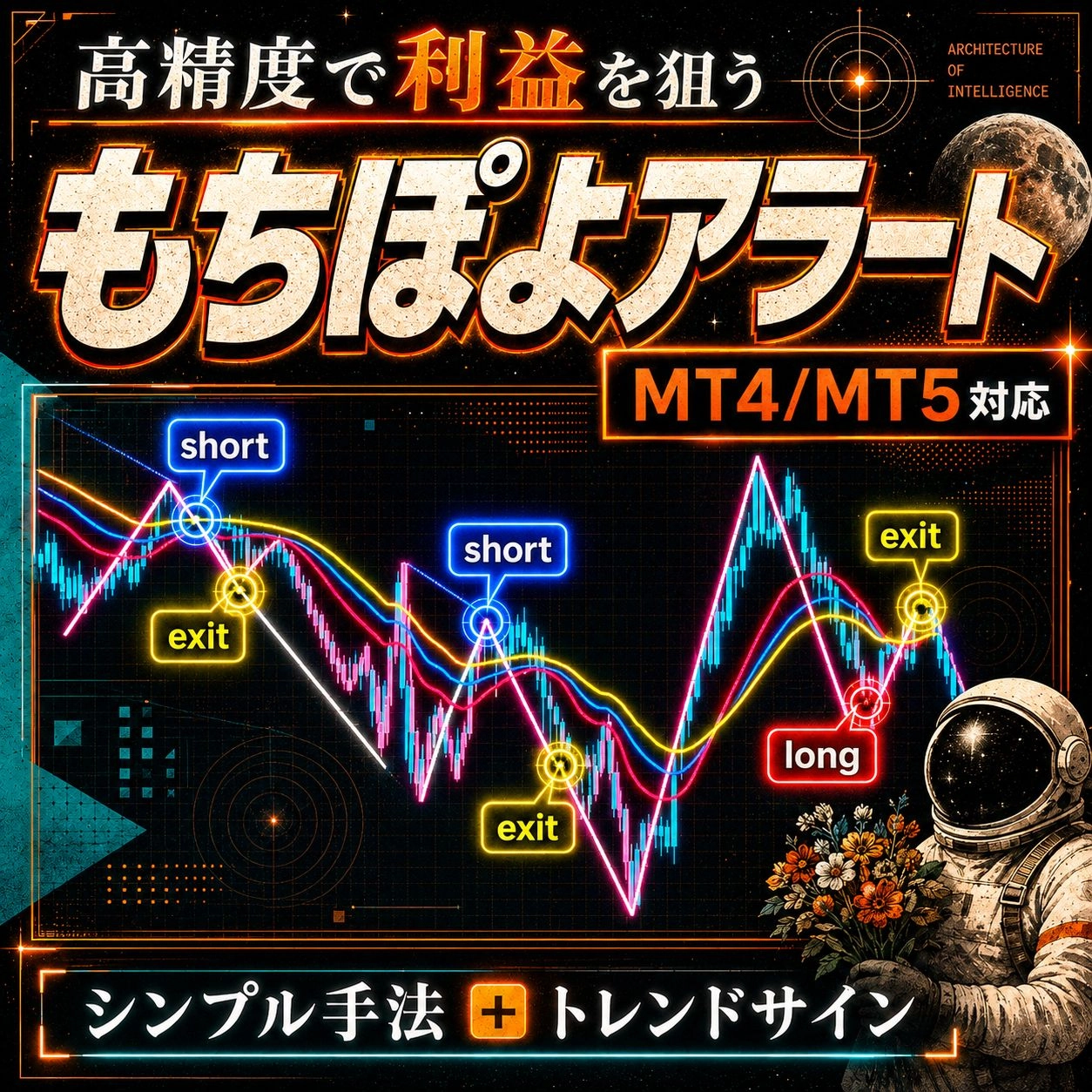 【MT4/MT5対応】リペイントなしの高精度サインインジケーター+手法「高勝率サインを狙うサポートインジケーター付属」「決済目安サイン」「専用コミュニティ」「検証用インジケーター」付き