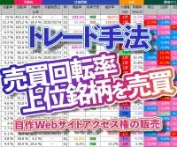 トレード手法「売買回転率上位銘柄を売買」（自作Webサイトアクセス権付き） レビュー