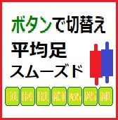 好みの時間の平均足スムーズドをボタンで操作。方向がそろった時、矢印（アラート、メール）でお知らせします。