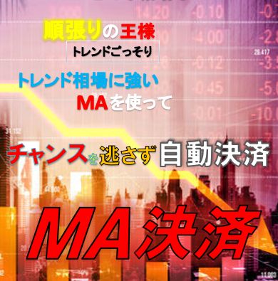 移動平均線を使った半裁量EA。ほったらかしで自動で決済！！なんと２種類の決済EAセットでお買い得！パラメーターも自由に変更できます。