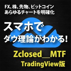 FX、株、先物、暗号通貨などあらゆるチャートを丸裸にしてトレンドを明確化。【Zclosed＿MTF】TradingView版