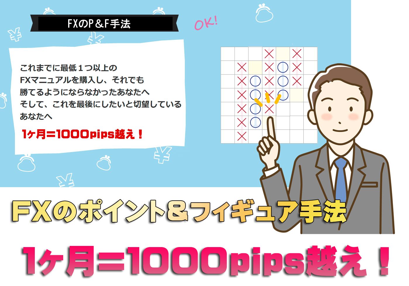 これまでに最低１つ以上の FXマニュアルを購入し、それでも 勝てるようにならなかったあなたへ そして、これを最後にしたいと切望している あなたへ １ヶ月＝1000pips越え！