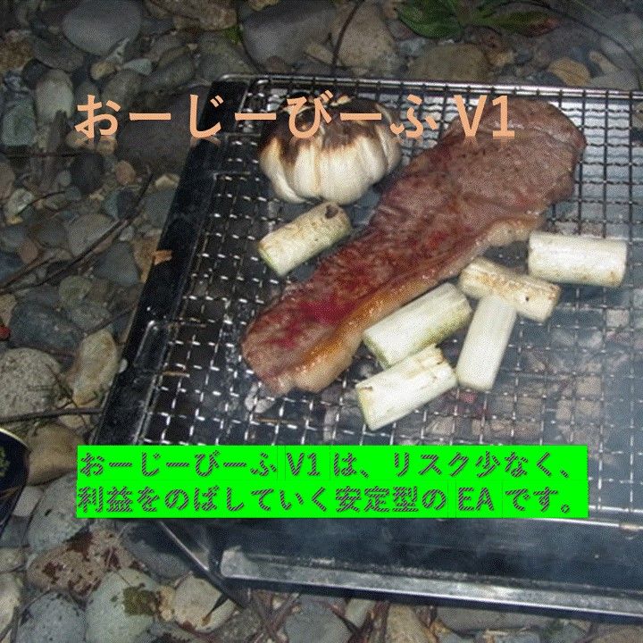 おーじーびーふ V1 は、リスク少なく、利益をのばしていく安定型の EA です。