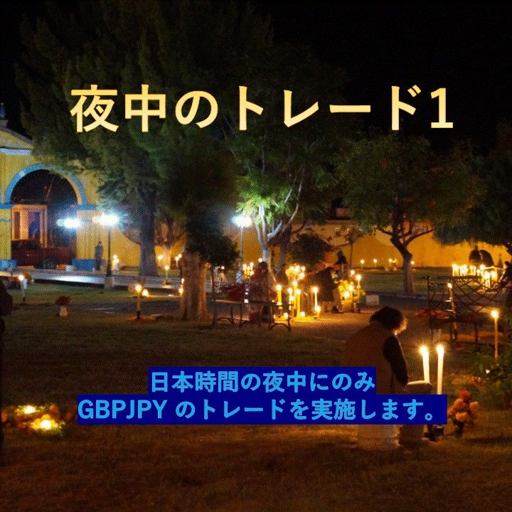 日本時間の夜中にのみ GBPJPY のトレードを実施します。