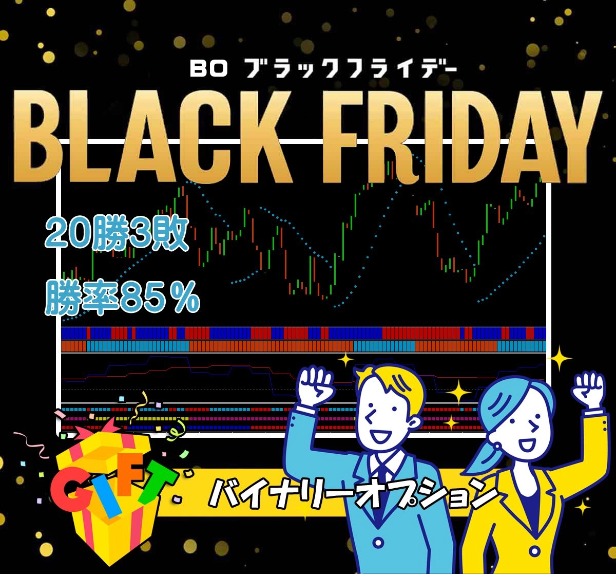 ★BLACK FRIDAY★ バイナリーオプションで勝つ！ エントリー＆トレード手法 サインツールとシグナルツール以外に複数のテクニカルを使った勝率・安定型システム BO＆FX MT4専用