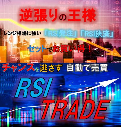 手放せない取引の相棒、RSI発注・RSI決済セット。半裁量EAでチャート離れ、自動エントリー・イグジットが現実に。あなたのトレードを次のレベルへ導く！