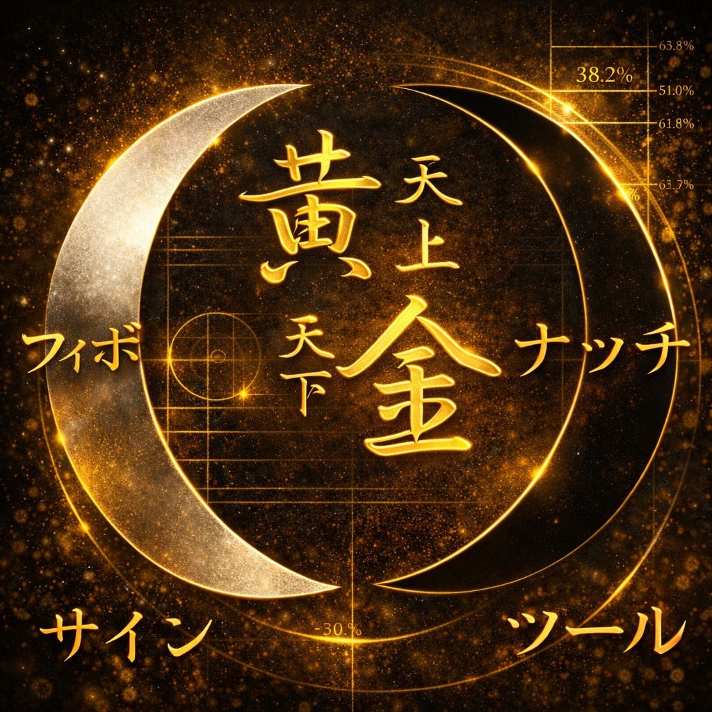 可視化された黄金比フィボナッチラインで、天上天下エントリーを実現可能に!!