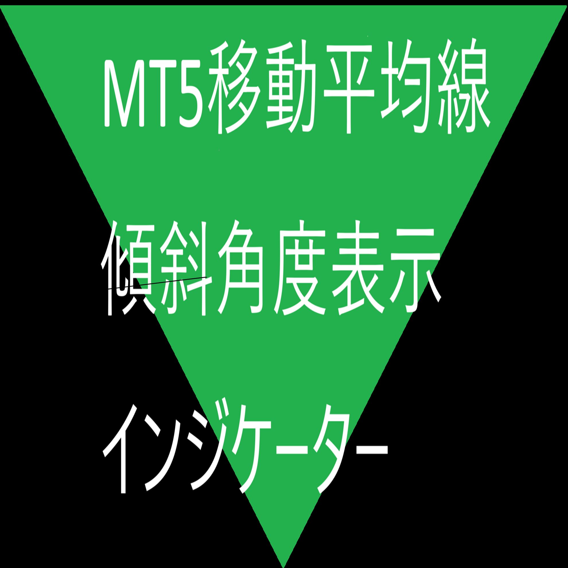 移動平均線の傾斜角度をシンプルに表示！！