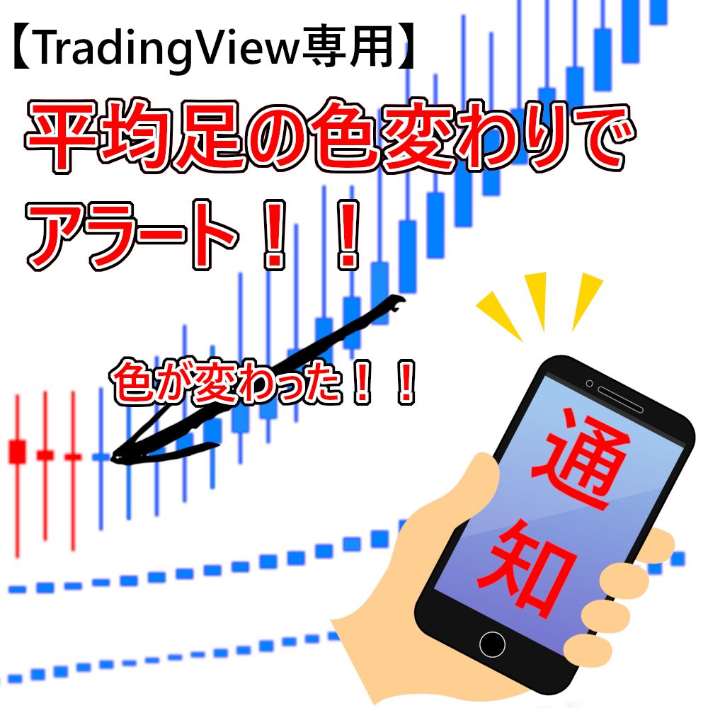 TradingView版 平均足の色変わりでサイン・アラート設定ができるインジケーター【平均足スムーズド色変わりアラート】