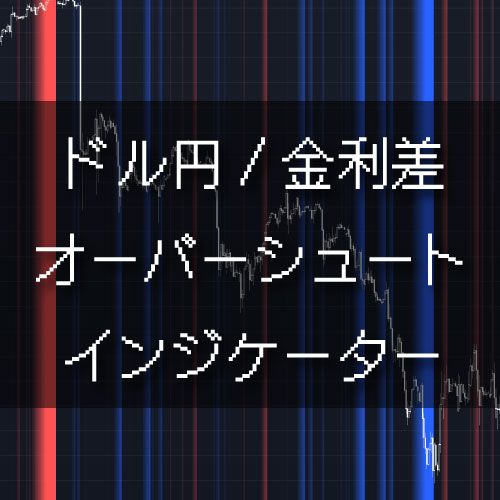 日米の金利差とドル円の価格乖離を自動計算し、チャートに表示するインジケーター