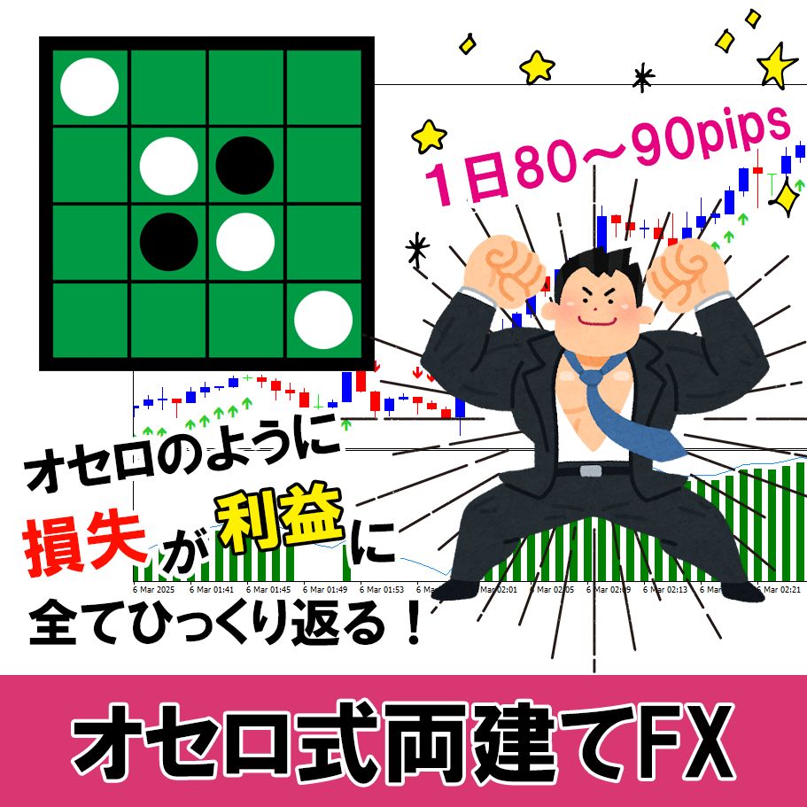 両建てを使い、損失が発生したポジションを挟んで、全て利益にひっくり返す画期的な手法！