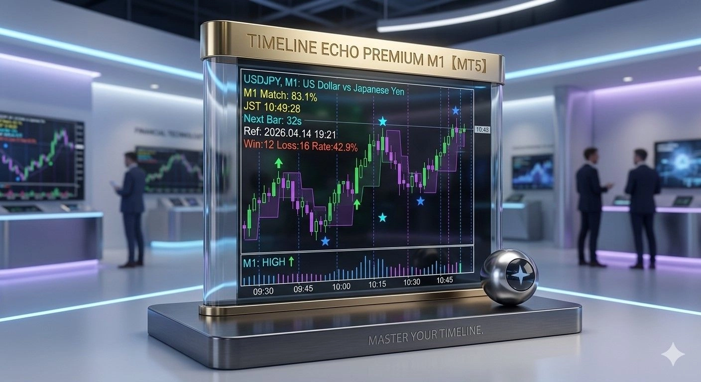 TIMEline Echo Premium M1 レビュー｜1分足専用ゴースト投影インジケーター