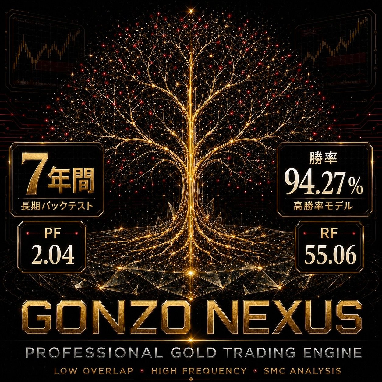 Gonzo Nexus レビュー｜XAUUSD専用フルオートEA、7年間92.48%勝率の実力を検証