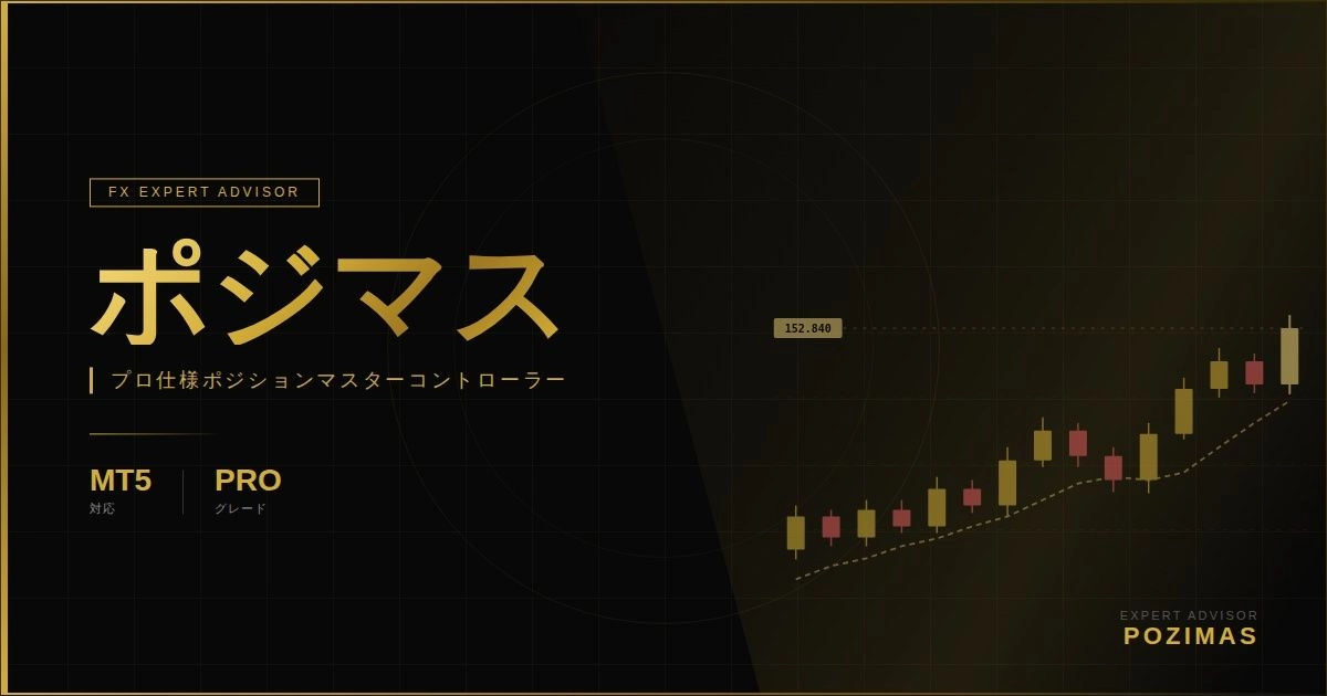 ポジマス（PositionMaster）レビュー｜SL設定後にロットを自動計算するMT4注文補助EA
