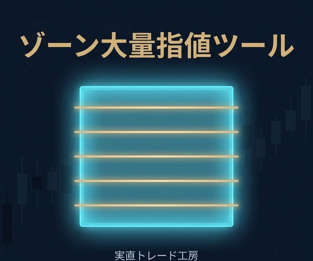 ゾーン大量指値ツール レビュー｜左ドラッグで分割指値を一括配置するMT4・MT5対応ツール
